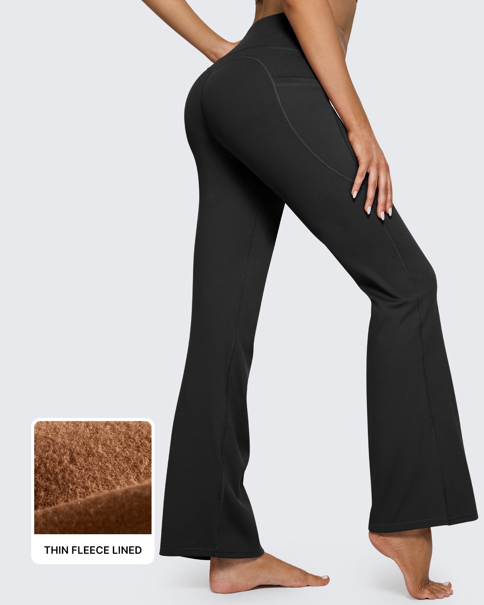 The Curve Enhancing Fleece Flare Trousers Camille